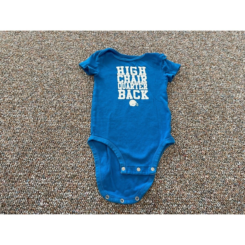 Okie Dokie Boys High Chair Quarter Back Blue Bodysuit 24M
